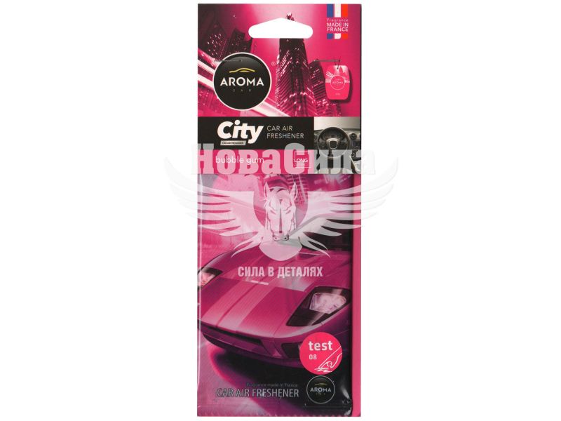 Ароматизатор (Aroma Car) CITY Bubble Gum (суха картка) (92670)