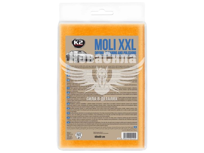 Серветка з мікрофібри для лакофарбової поверхні (K2) Moli XXL 60х60см (M435)