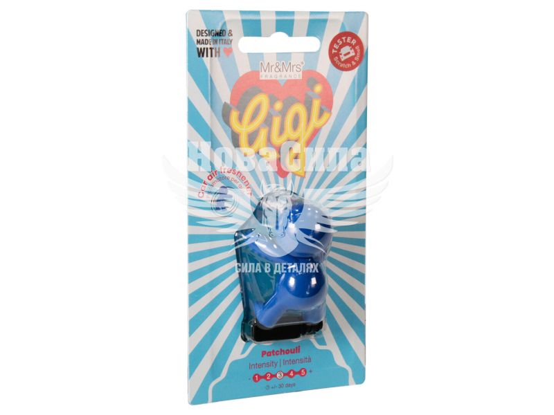Ароматизатор (Mr&Mrs) Gigi Blue Patchouli (полімерний на дефлектор) (JGIGI013SUV00)