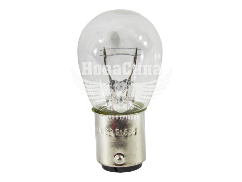 Лампочка 2-ох конт. груша біла 12V-21/5Вт P21/5W BAY15d (Solar) (упак.-10шт.) (1252)