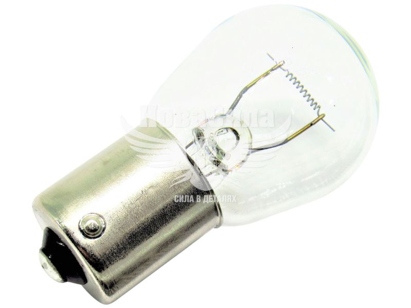 Лампочка 1-но конт. груша біла 24V-21Вт P21W BA15s (Osram) (7511)