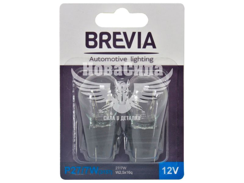 Лампочка без цоколя P27/7W біла 12V-27/7Вт W2.5x16q (Brevia) (к-т. 2шт.) (12339B2)
