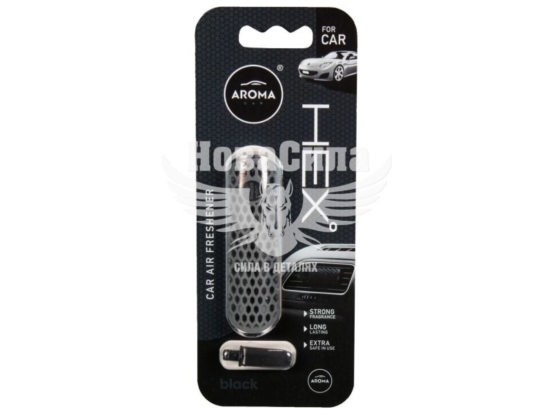 Ароматизатор (Aroma Car) HEX Black (полімерний на дефлектор) 10гр. (83575)