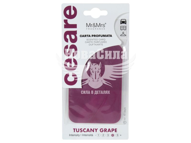 Ароматизатор (Mr&Mrs) Cesare Scented Card Burg Tuscany Grape (полімерний підвісний) (JCESTES009V01)