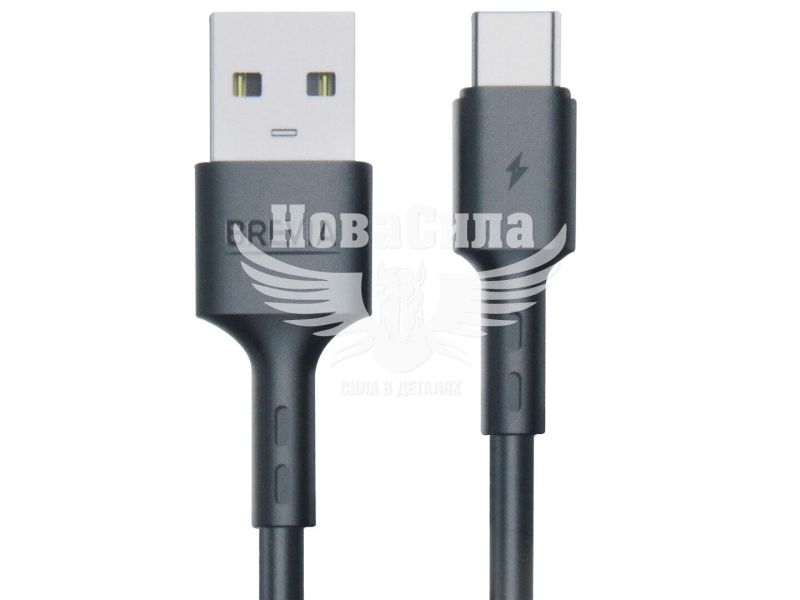 Кабель для зарядки моб. телеф. USB-A to Type-C (Brevia) 1м. чорний, Box (51100) (51100BUCC1)