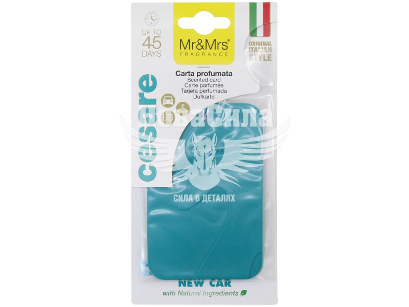 Ароматизатор (Mr&Mrs) Cesare Scented Card Cards Sky Blue New Car (полімерний підвісний) (JCESTES010V01)