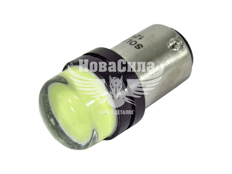 Лампочка 2-ох конт. груша біла LED COB 12V 100lm S25 BAY15d (Solar) (к-т.-2шт.) (LC365_B2)