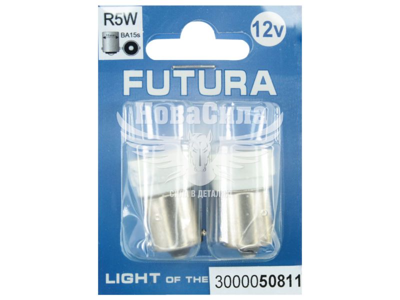 Лампочка 1-но конт. черешня біла LED SMD 12V 6-діодів R5W BA15s (Futura) (к-т.-2шт.) (50811)