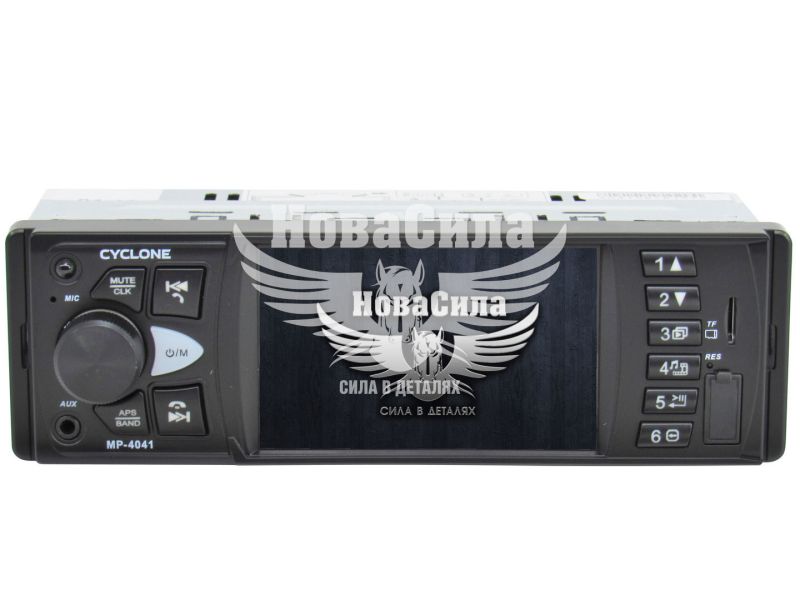 Автомагнітола 1-DIN (Cyclone) USB+SD Card+AUX+Bluetooth MP-4041 (з монітором) (MP-4041)