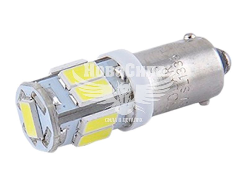 Лампочка з цоколем LED T8.5 SMD біла 9-діодів 12V-4Вт BA9s (Solar) (к-т.-2шт.) (SL1335)