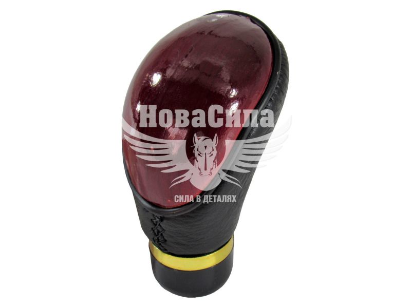 Ручка КПП (CarLife) дерево з чорн. крапк. (SK596)