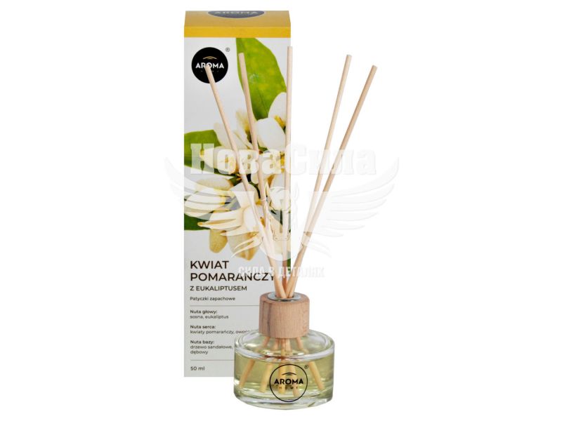 Ароматизатор (Aroma Home) Sticks Orange Blossom With Eucalyptus (рідкий в банці) 50мл. (92766)