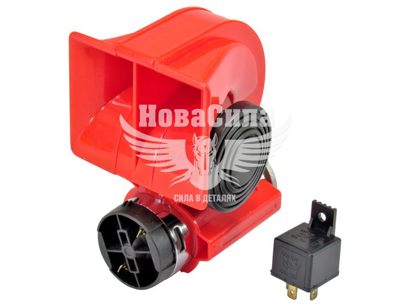 Сигнал повітряний ракушка 12V (Elegant) черв. NAUTILUS (100 760)