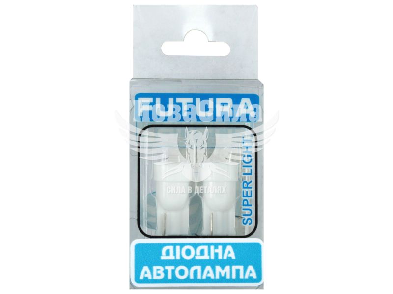 Лампочка без цоколя LED T10_W5W SMD біла 1-діод 24V W2.1x9.5d (Futura) (к-т. 2шт.) (30521)