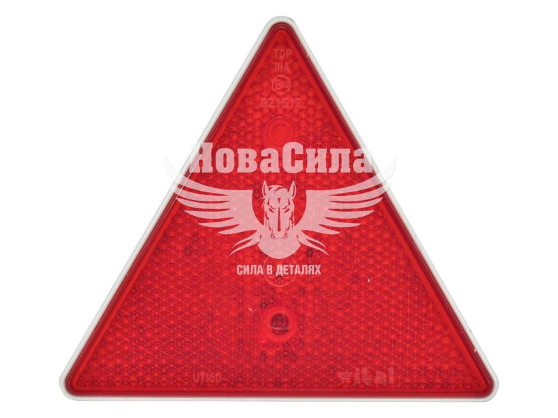 Катафот відблискувач прицепу пластмас (HICO) на болтах трикутник (ODB001/W)