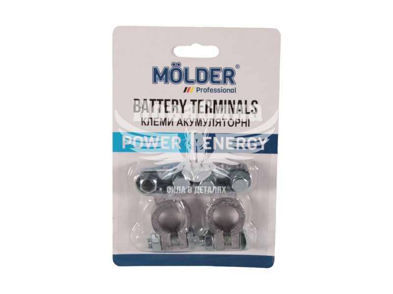 Клеми для акумулятора (Molder Tools) легкові, свинець 200гр. з металевою планкою (MA21100)