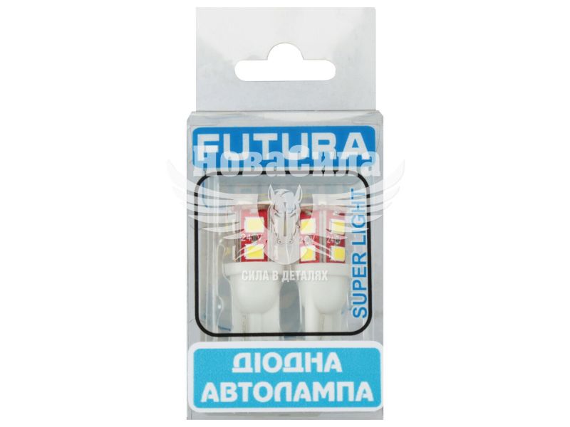 Лампочка без цоколя LED T10_W5W SMD біла 12-діодів 24V W2.1x9.5d (Futura) (к-т. 2шт.) (70521)