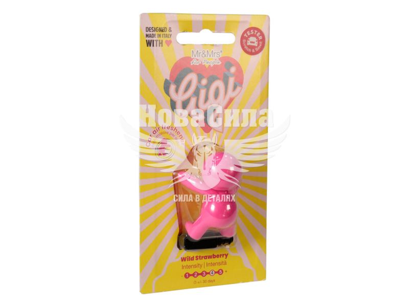 Ароматизатор (Mr&Mrs) Gigi Fuchsia Wild Strawberry (полімерний на дефлектор) (JGIGI010SUV00)