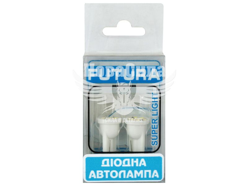 Лампочка без цоколя LED T10_W5W SMD біла 6-діодів 12V W2.1x9.5d (Futura) (к-т. 2шт.) (60511)
