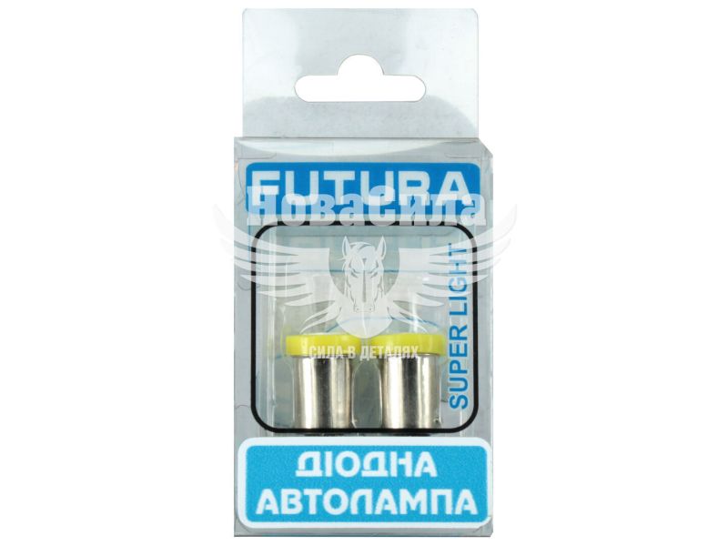 Лампочка з цоколем LED T4W SMD жовта 1-діод 12V-0,4Вт BA9s (Futura) (к-т.-2шт.) (30615)