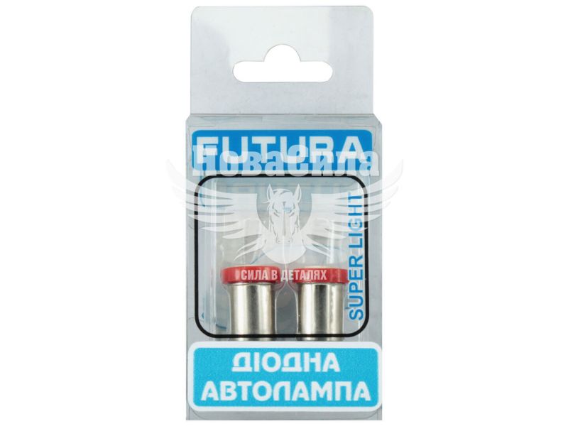Лампочка з цоколем LED T4W SMD червона 1-діод 12V-0,4Вт BA9s (Futura) (к-т.-2шт.) (30614)