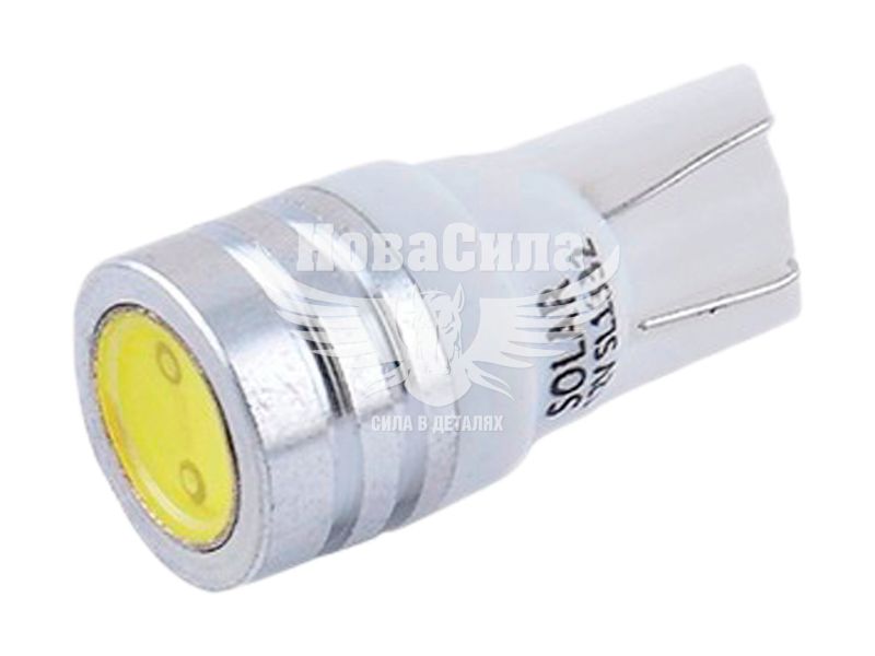 Лампочка без цоколя LED T10_1W SMD біла 1-діод 12V W2.1x9.5d (Solar) (к-т.-2шт.) (SL1332)