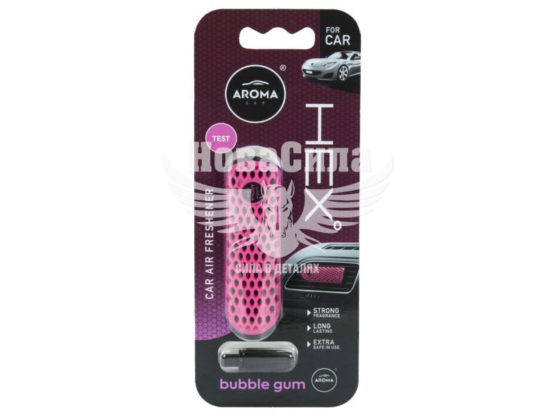 Ароматизатор (Aroma Car) HEX Bubble gum (полімерний на дефлектор) 10гр. (83582)