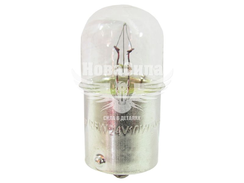 Лампочка 1-но конт. черешня біла 24V-10Вт R10W BA15s (Solar) (упак.-10шт.) (2455)