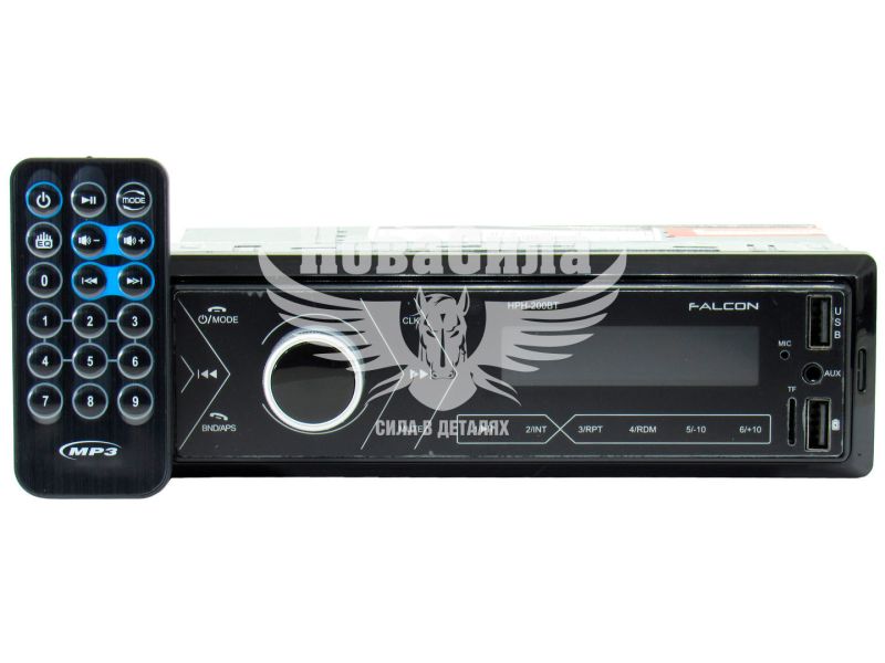 Автомагнітола 1-DIN (Falcon) USB+SD Сard+AUX HPH-200BT Red (HPH-200BT R)