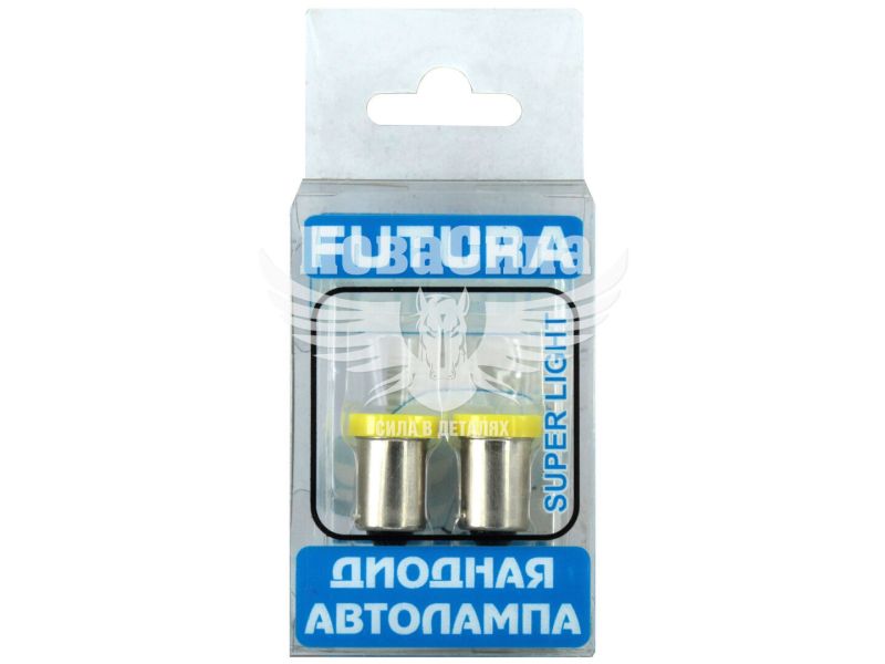 Лампочка з цоколем LED T4W SMD жовта 6-діодів 24V-0,7Вт BA9s (Futura) (к-т.-2шт.) (60625)