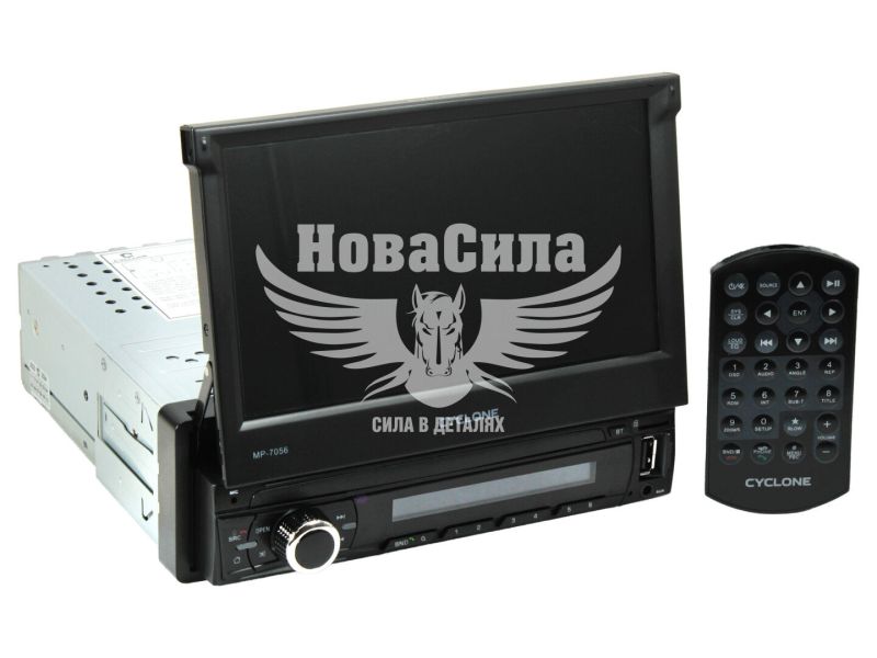 Автомагнітола 1-DIN (Cyclone) (USB+AUX+FM-card-MP-3) (MP-7056) (з сенсорним монітором) (MP-7056)
