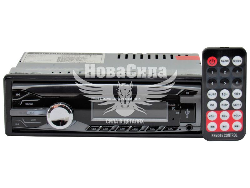 Автомагнітола 1-DIN (КНР) (USB+FM-card-MP-3) (3215-RGB) (3215-RGB)