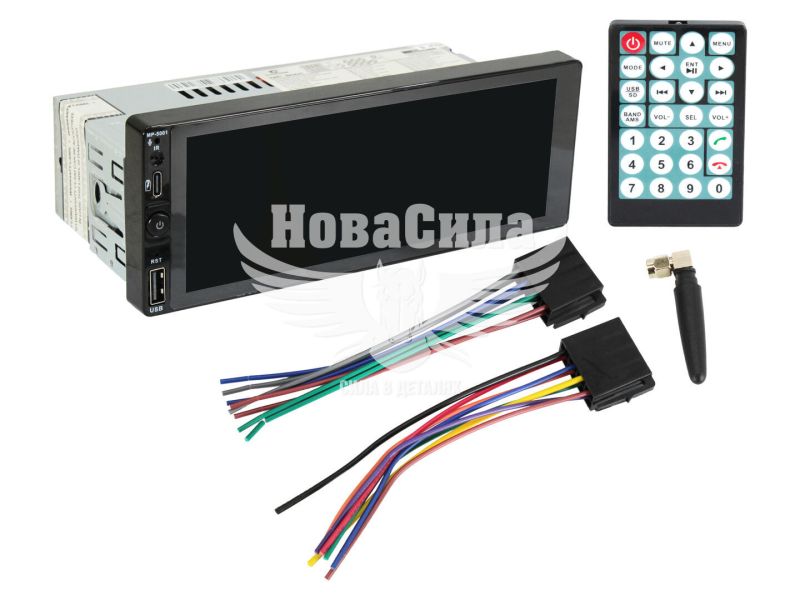 Автомагнітола 1-DIN (Cyclone) (USB+Bluetooht+AUX+FM-card-MP-3) (MP-5001) (з сенсорним монітором) (MP-5001)