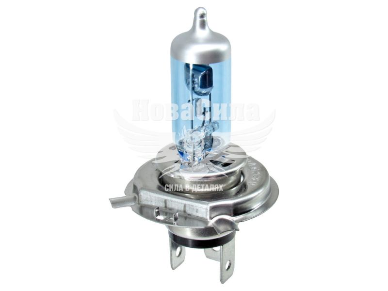 Лампочка галогенна H4 P43t 12V-60/55Вт (Zollex) (Pure Vision) (61824)