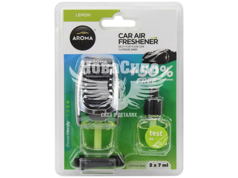 Ароматизатор (Aroma Car) Supreme Duo Lemon (рідкий на дефлектор) 2x7мл. (92252)