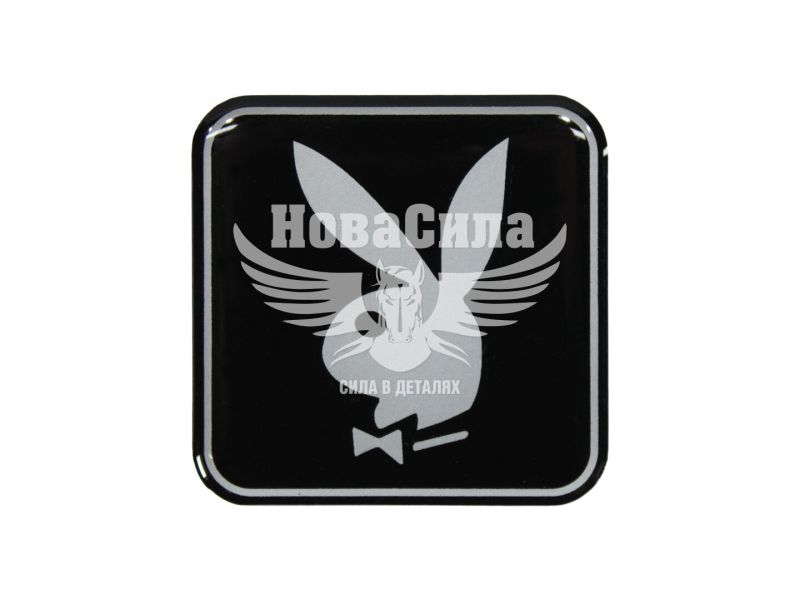 Наклейка плейбой (силікон) чорна 5х5 (69-53)