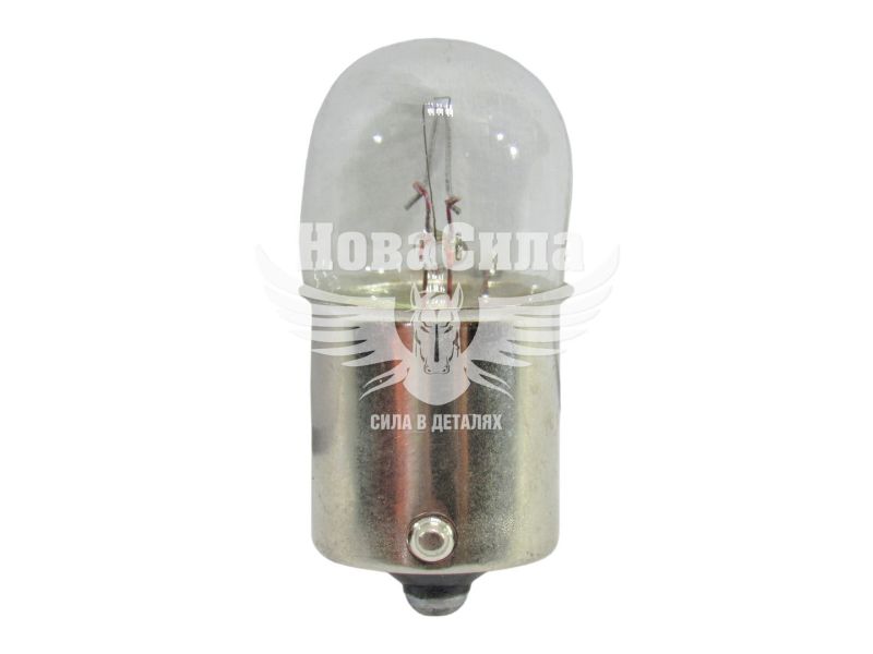 Лампочка 1-но конт. черешня біла 24V-10Вт R10W BA15s (Zollex) (упак.-10шт.) (9924)
