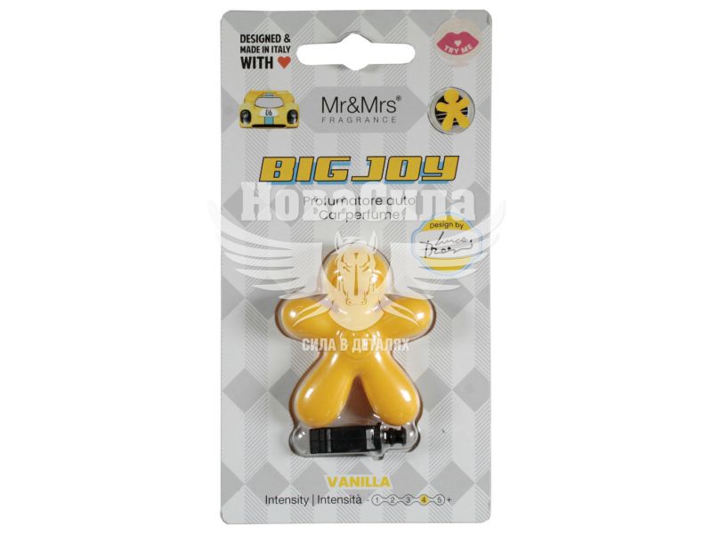 Ароматизатор (Mr&Mrs) Big Joy Yellow Vanilla (полімерний на дефлектор) (JBIGJOY04V00)