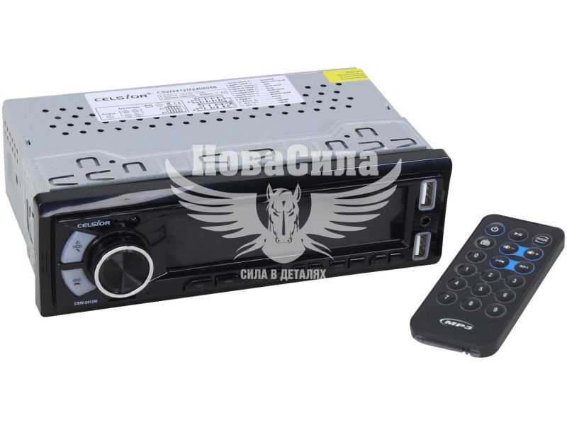 Автомагнітола 1-DIN (Celsior) USB+Bluetooht+SD Сard+AUX CSW-2412M (CSW-2412M)