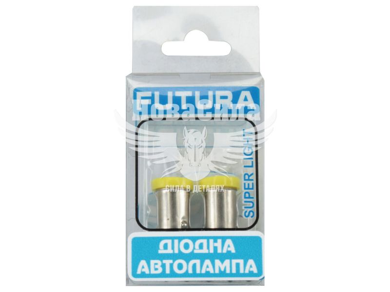 Лампочка з цоколем LED T4W SMD жовта 1-діод 24V-0,4Вт BA9s (Futura) (к-т.-2шт.) (30625)