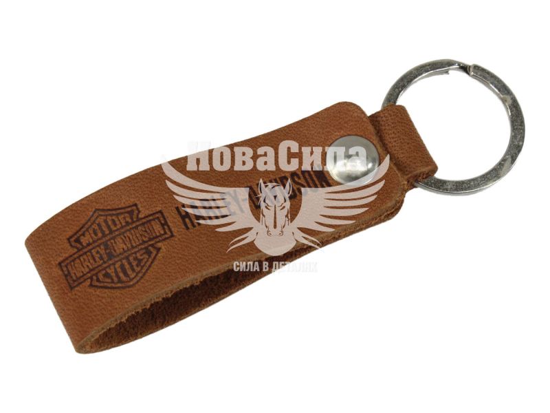 Брелок на ключі Harley-Davidson коричневий (Україна) (шкіра)