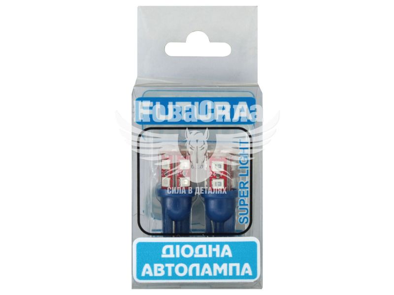 Лампочка без цоколя LED T10_W5W SMD синя 12-діодів 24V W2.1x9.5d (Futura) (к-т. 2шт.) (70522)