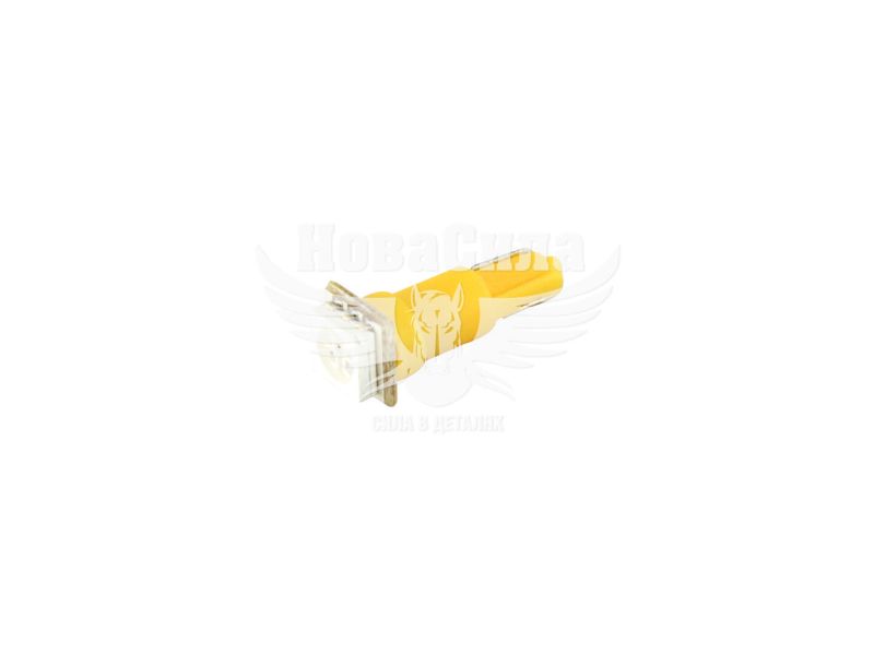 Лампочка без цоколя семечка LED T5 W2.3W SMD жовта 1-діод 24V-0,4Вт W2x4.6d (Futura) (упак.-10шт.) (30125)