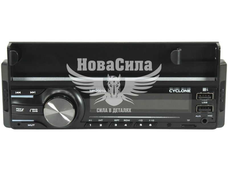 Автомагнітола 1-DIN (Cyclone) USB+SD Card+AUX+Bluetooth MP-2021 (кріплення смартфона) (MP-2001)