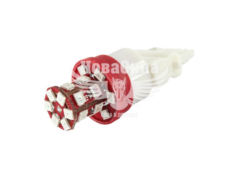 Лампочка без цоколя LED P27W SMD червона 24-діоди 12V W2.5x16d (Futura) (73914)