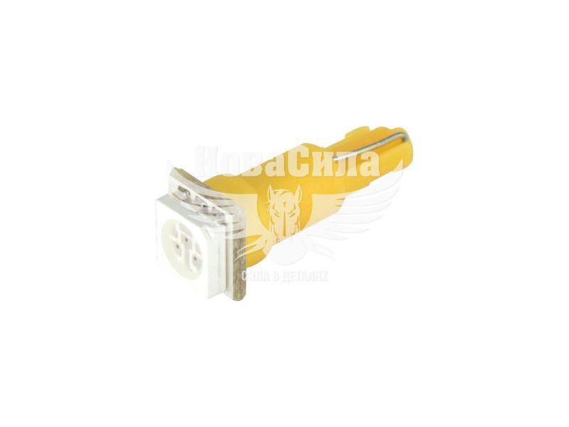 Лампочка без цоколя семечка LED T5 W2.3W SMD жовта 1-діод 12V-0,4Вт W2x4.6d (Futura) (упак.-10шт.) (30115)