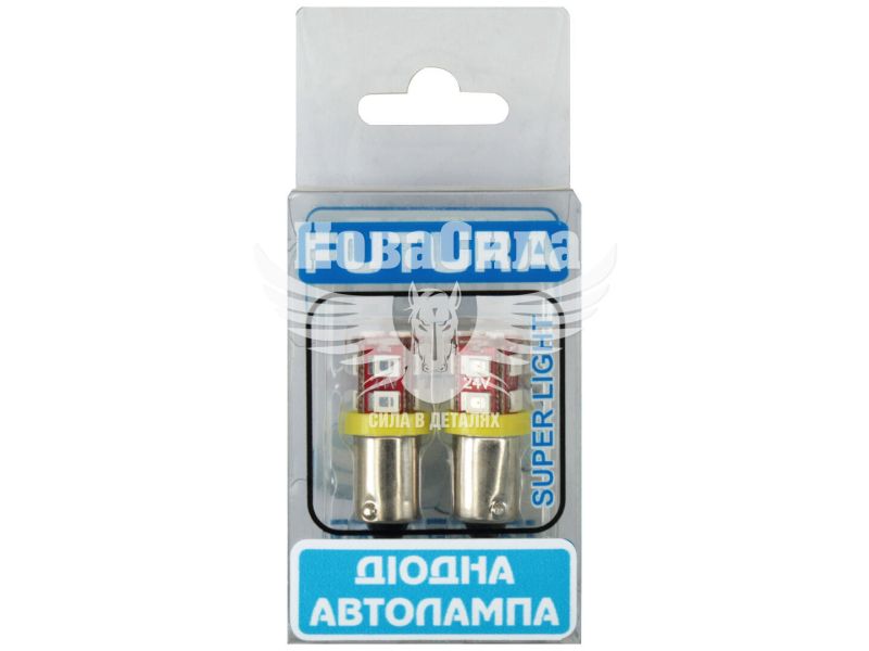 Лампочка з цоколем LED T4W SMD жовта 12-діодів 24V-2,5Вт BA9s (Futura) (к-т.-2шт.) (70625)