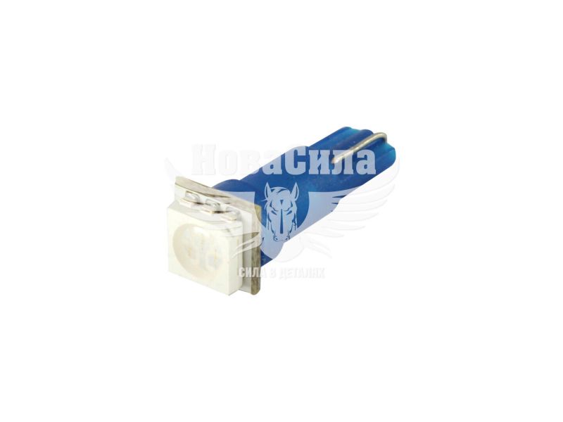 Лампочка без цоколя семечка LED T5 W2.3W SMD синя 1-діод 12V-0,4Вт W2x4.6d (Futura) (упак.-10шт.) (30112)