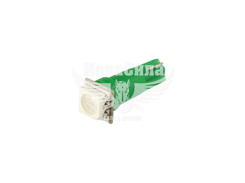 Лампочка без цоколя семечка LED T5 W2.3W SMD зелена 1-діод 24V-0,4Вт W2x4.6d (Futura) (упак.-10шт.) (30123)
