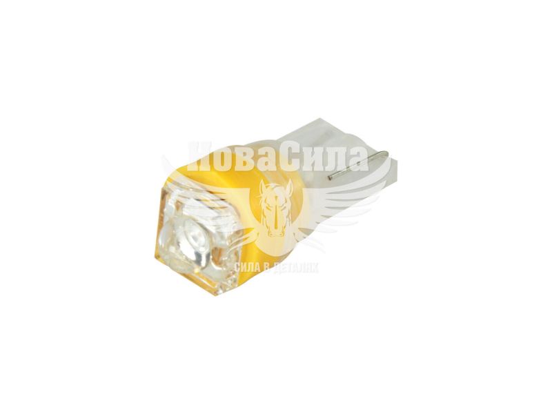 Лампочка без цоколя LED T10_W5W LEDS жовта 1-діод 12V W2.1x9.5d (Futura) (упак.-10шт.) (20515)